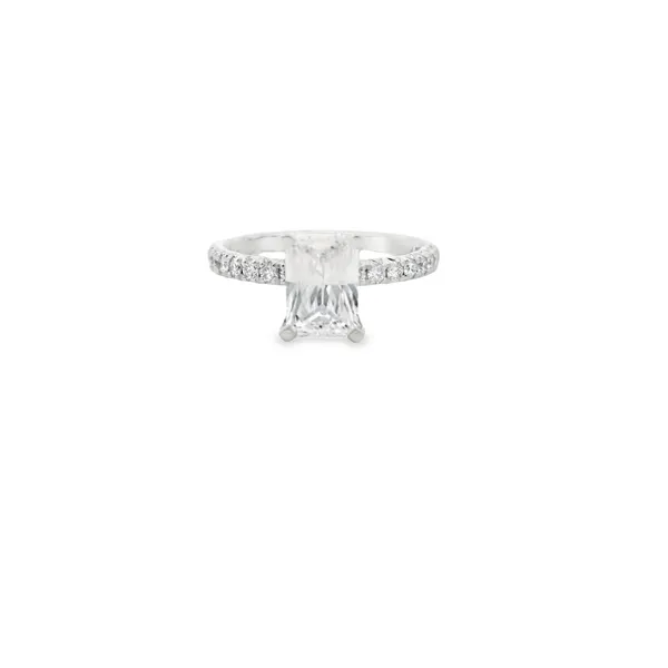 Emerald Cut Accented Engagement Ring Hogan's Jewelers Gaylord, MI