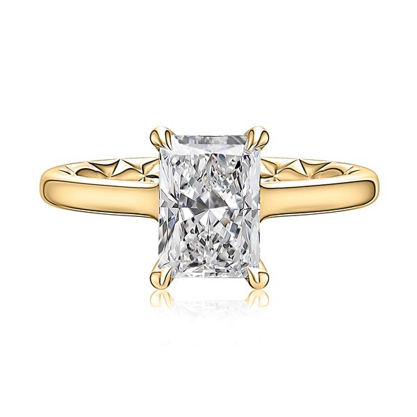 Emerald Cut Hidden Halo Engagement Ring Hogan's Jewelers Gaylord, MI