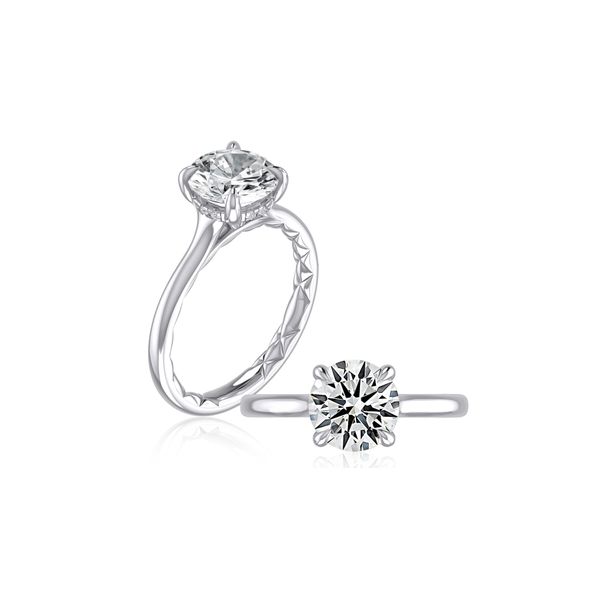 Hidden Halo Solitaire Engagement Ring Image 2 Hogan's Jewelers Gaylord, MI