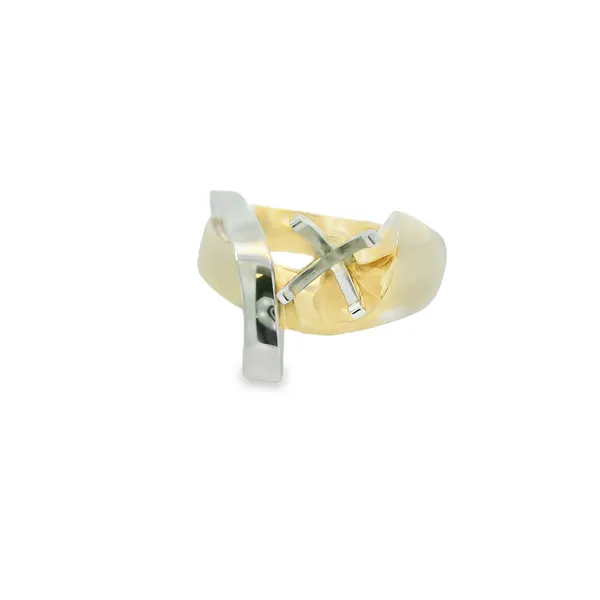 Two-Tone Gold By-Pass Solitaire Setting Hogan's Jewelers Gaylord, MI