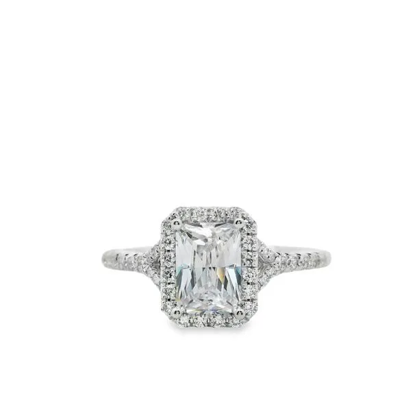 Radiant Halo Engagement Ring Hogan's Jewelers Gaylord, MI