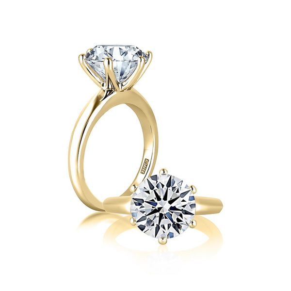 Yellow Gold Solitaire Setting Image 2 Hogan's Jewelers Gaylord, MI