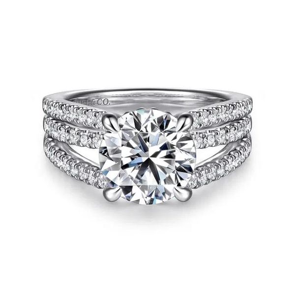 Triple Row Diamond Engagement Ring Mounting Hogan's Jewelers Gaylord, MI