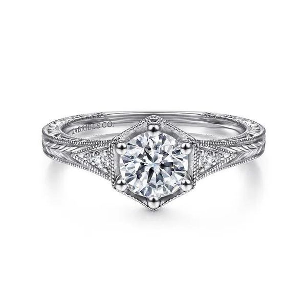 Antique Engagement Ring Mounting Hogan's Jewelers Gaylord, MI