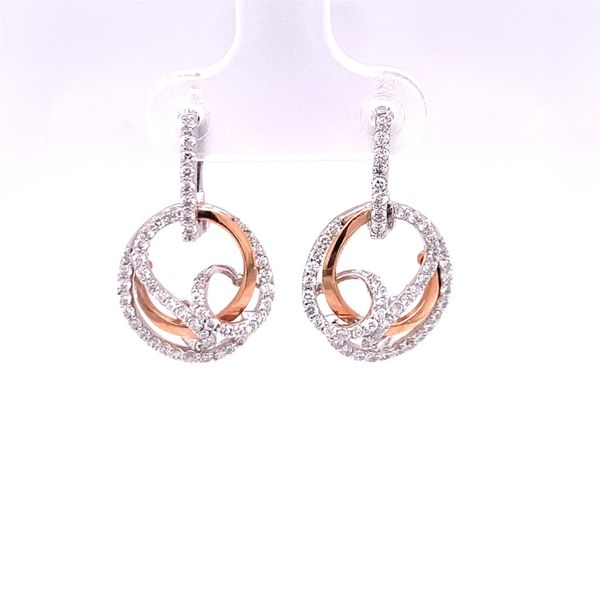 Diamond Free Form Circle Earrings Hogan's Jewelers Gaylord, MI