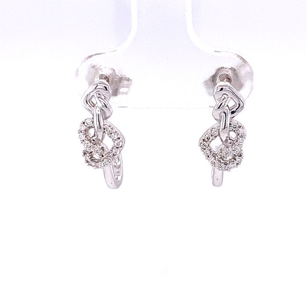 Sterling Silver Shimmering Diamond Earrings Hogan's Jewelers Gaylord, MI
