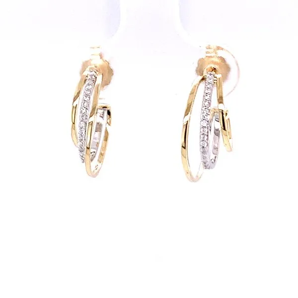 Two-Tone Diamond Huggies Hogan's Jewelers Gaylord, MI