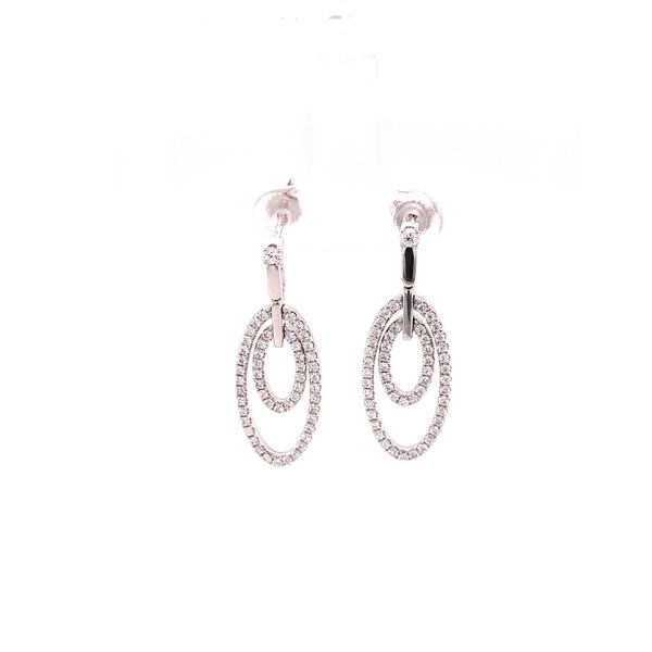 Double Oval Diamond Drop Earrings Hogan's Jewelers Gaylord, MI