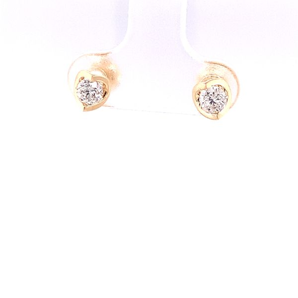 Half Moon Diamond Stud Earrings Hogan's Jewelers Gaylord, MI