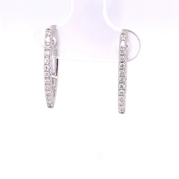 Diamond V Shaped Hoop Earrings Hogan's Jewelers Gaylord, MI