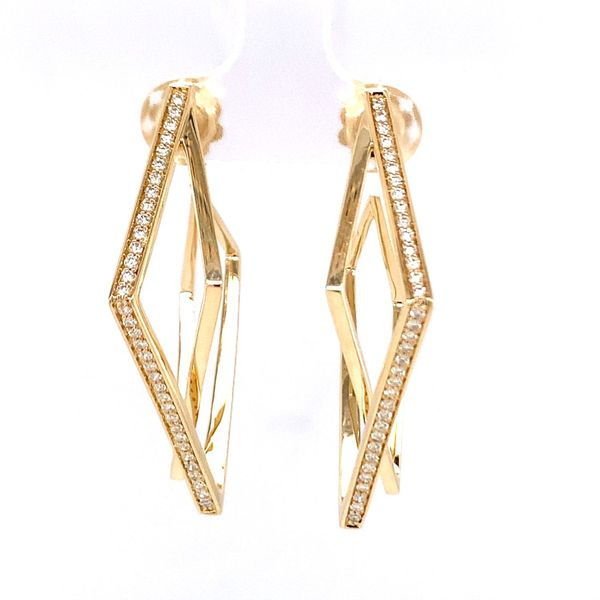 Double Triangle Diamond Drop Earrings Hogan's Jewelers Gaylord, MI