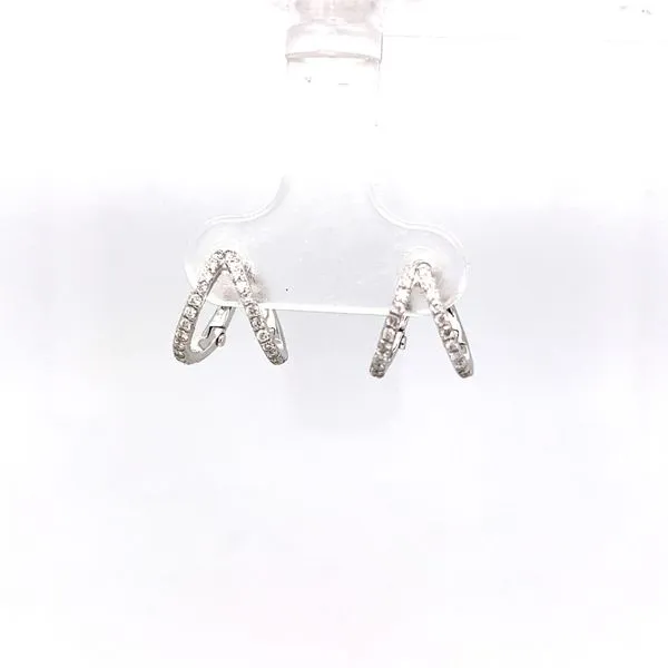 Double Row Huggie Earrings Hogan's Jewelers Gaylord, MI