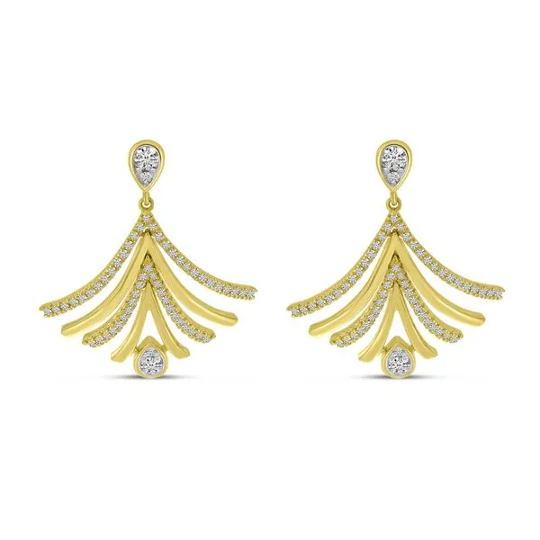 Diamond Feather Earrings Hogan's Jewelers Gaylord, MI