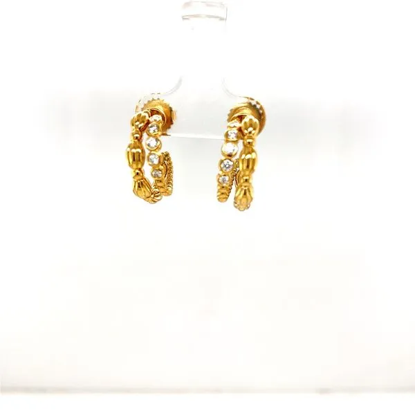 Double Row Diamond Hoop Earrings Hogan's Jewelers Gaylord, MI