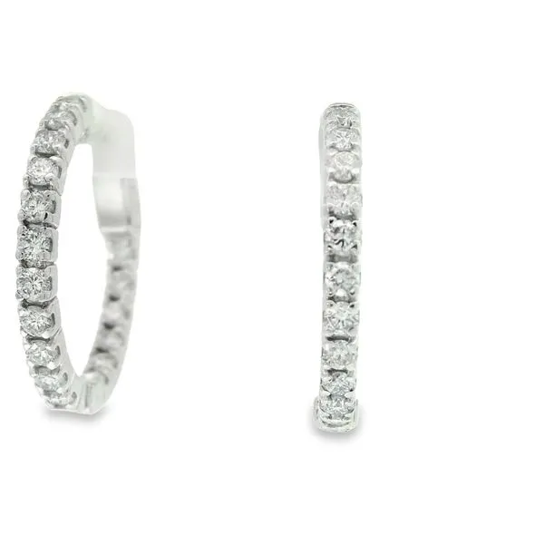 Diamond Inside-Outside Hoop Earrings Hogan's Jewelers Gaylord, MI