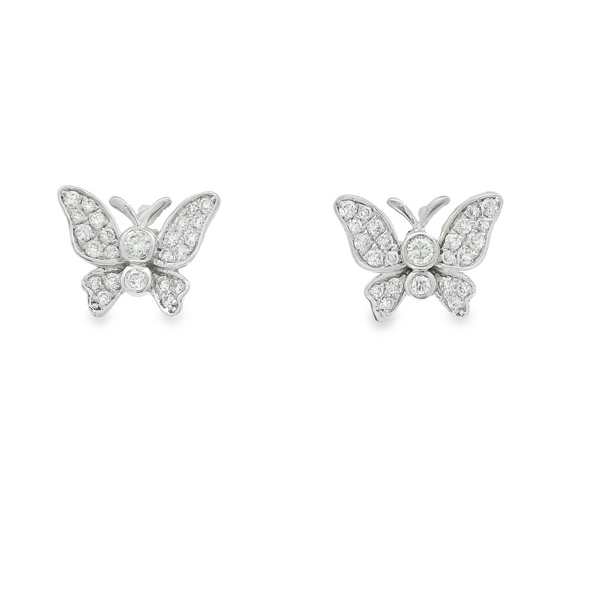 Diamond Butterfly Earrings Hogan's Jewelers Gaylord, MI