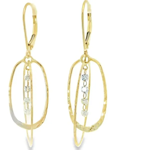 Oval Diamond Dangle Earrings Hogan's Jewelers Gaylord, MI