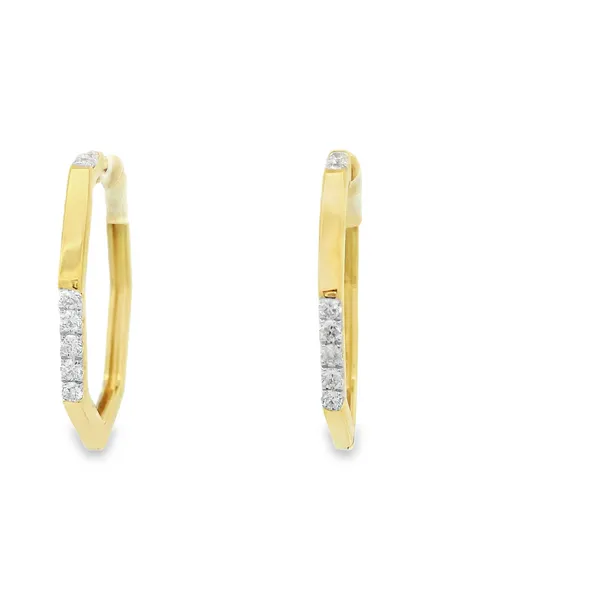 Square Style Diamond Hoop Earrings Hogan's Jewelers Gaylord, MI