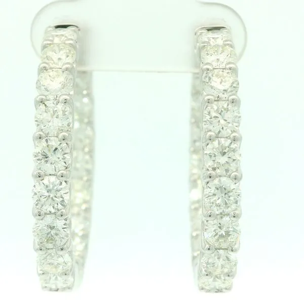 Inside/Outside Diamond Hoop Earrings Hogan's Jewelers Gaylord, MI