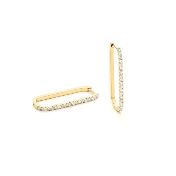 Diamond Paper Clip Earrings Hogan's Jewelers Gaylord, MI