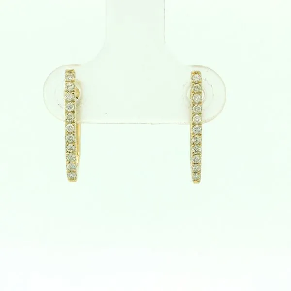 V Shaped Diamond Huggie Earrings Hogan's Jewelers Gaylord, MI