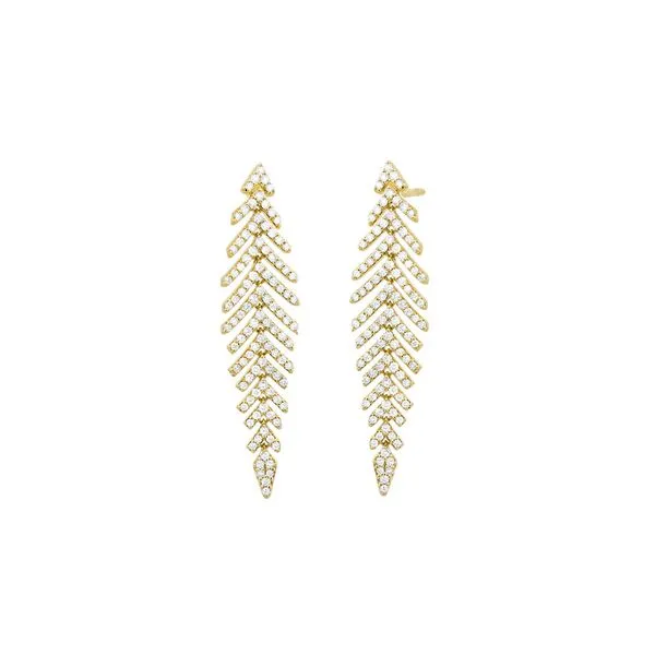 Diamond Vine Dangle Earrings Hogan's Jewelers Gaylord, MI