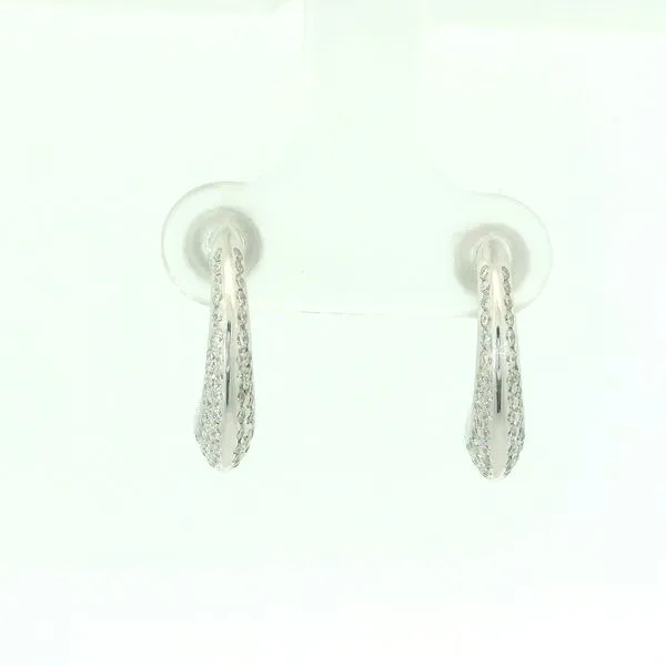Diamond J Hoop Earrings Hogan's Jewelers Gaylord, MI
