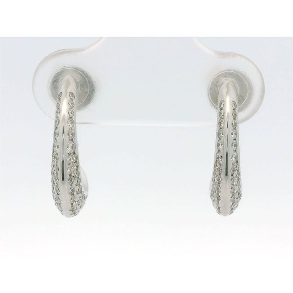 Diamond J Hoop Earrings Hogan's Jewelers Gaylord, MI