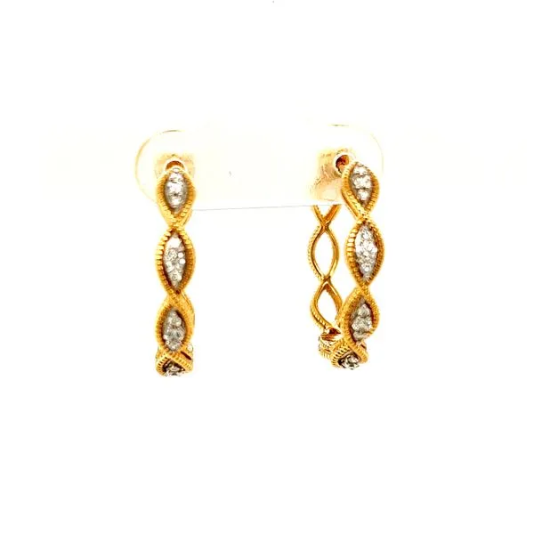 Medium Diamond Hoop Earrings Hogan's Jewelers Gaylord, MI