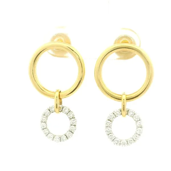 Double Open Diamond Circle Earrings Hogan's Jewelers Gaylord, MI