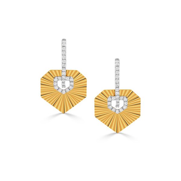 Diamond Shield Earrings Hogan's Jewelers Gaylord, MI