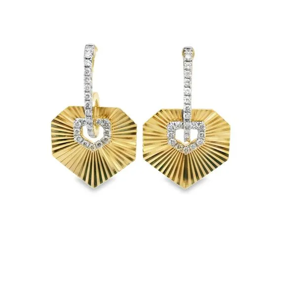Diamond Shield Earrings Hogan's Jewelers Gaylord, MI