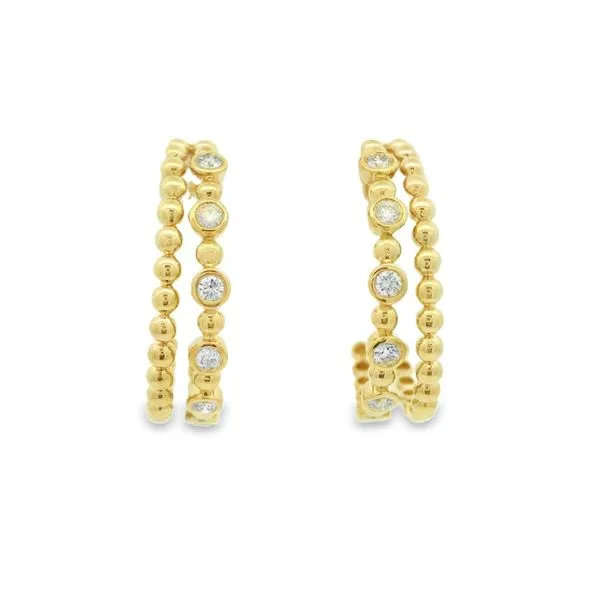 Diamond Beaded Hoops Hogan's Jewelers Gaylord, MI