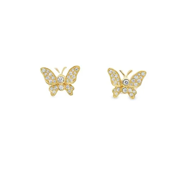 Diamond Butterfly Earrings Hogan's Jewelers Gaylord, MI