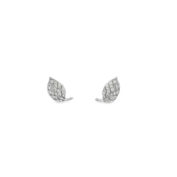 Diamond Leaf Earrings Hogan's Jewelers Gaylord, MI