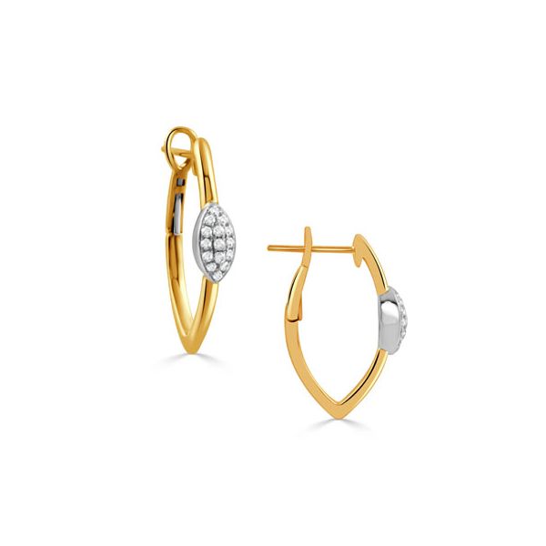 Diamond V-Shaped Hoops Hogan's Jewelers Gaylord, MI