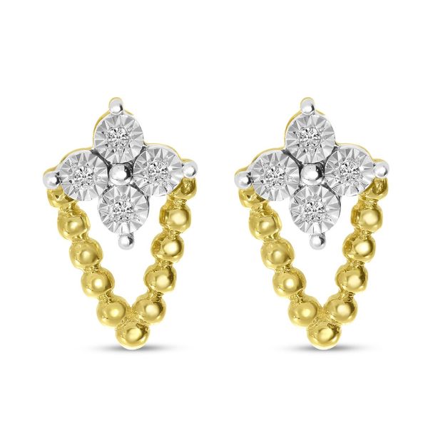Triangle Diamond Earrings Hogan's Jewelers Gaylord, MI