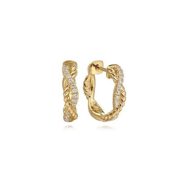 Diamond Twist Hoops Hogan's Jewelers Gaylord, MI