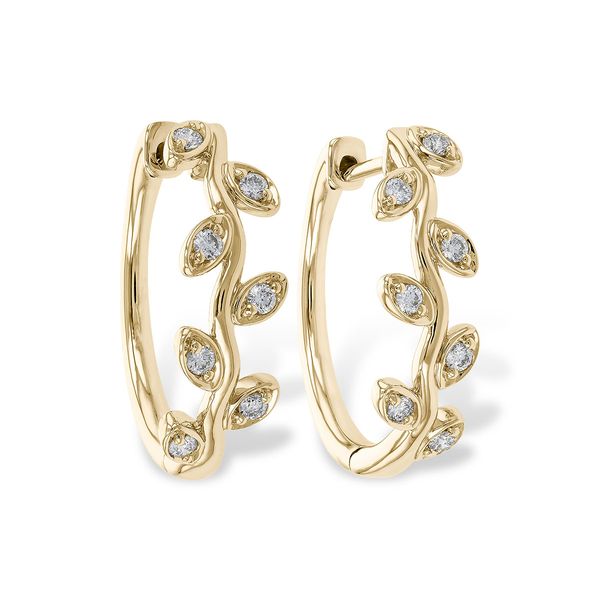 Diamond Floral Hoops Hogan's Jewelers Gaylord, MI