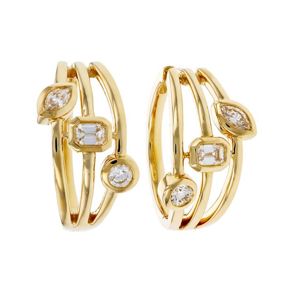Multi Shape Diamond Earrings Hogan's Jewelers Gaylord, MI