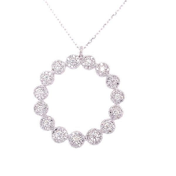 Diamond Cluster Circle Necklace Hogan's Jewelers Gaylord, MI
