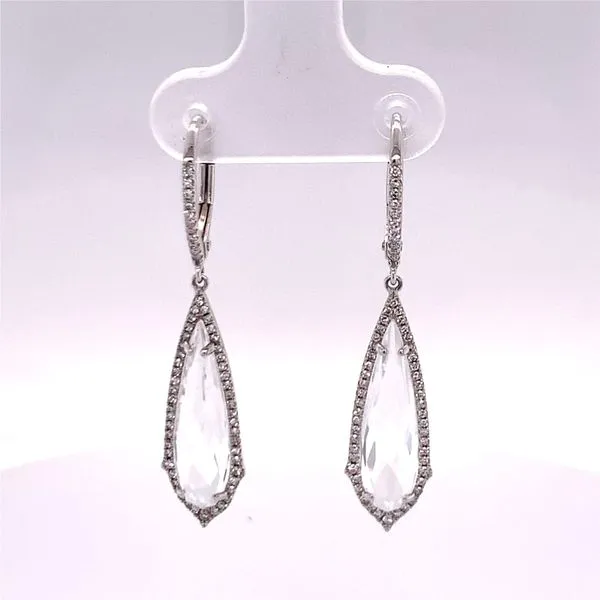 Dangle White Quartz Diamond Earrings Hogan's Jewelers Gaylord, MI