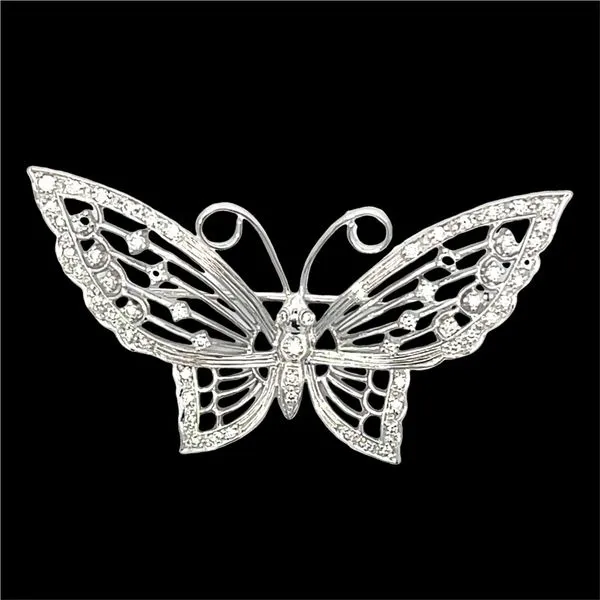 Diamond Butterfly Brooch Hogan's Jewelers Gaylord, MI