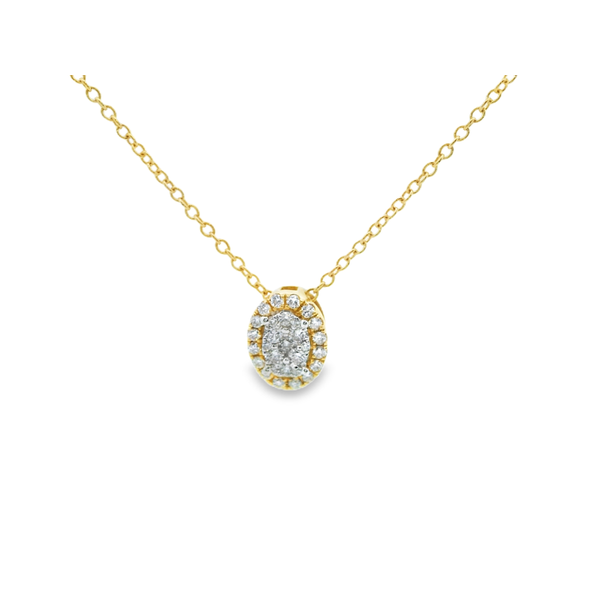 Diamond Oval Cluster Pendant Hogan's Jewelers Gaylord, MI