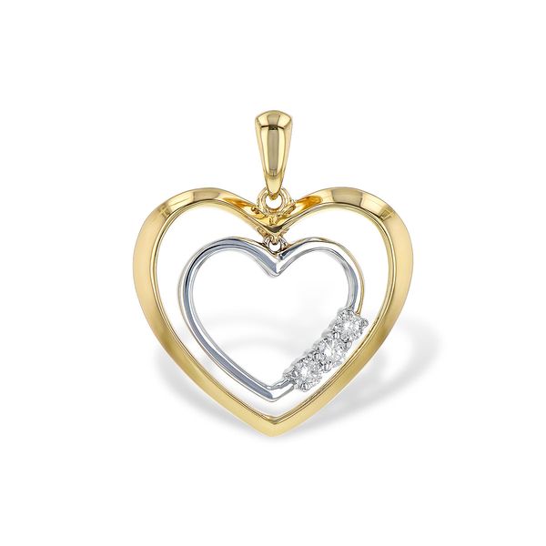 Double Diamond Heart Pendant Hogan's Jewelers Gaylord, MI