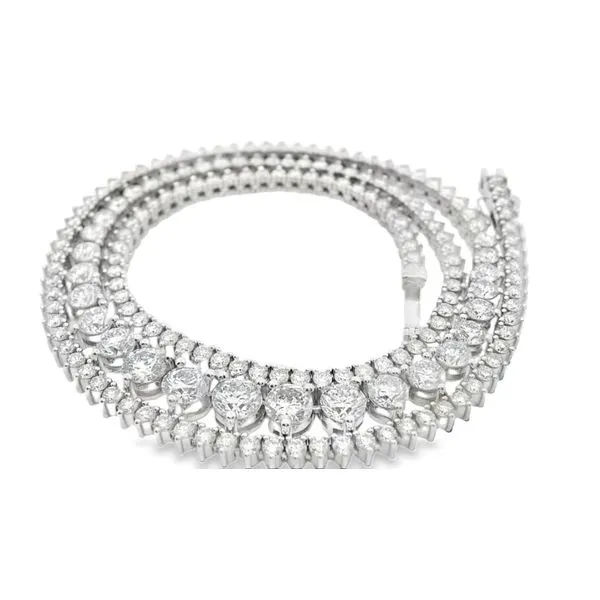Graduated Diamond Tennis Necklace Hogan's Jewelers Gaylord, MI