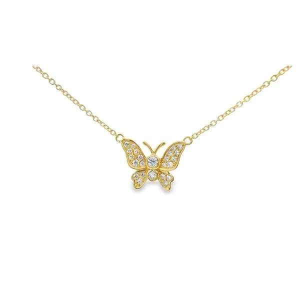Diamond Butterfly Necklace Hogan's Jewelers Gaylord, MI