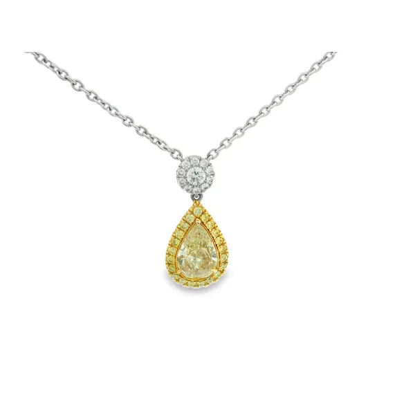 Pear Shape Yellow Diamond Necklace Hogan's Jewelers Gaylord, MI