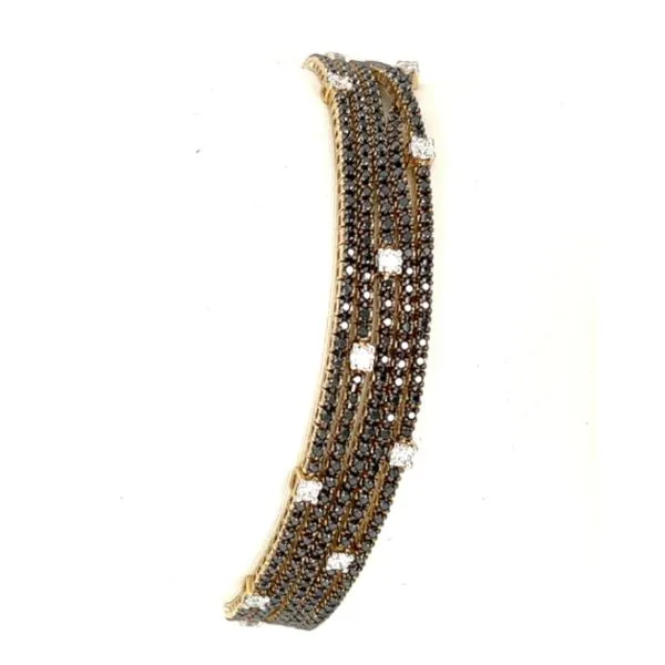 Mulit-Strand Black and White Diamond Bracelet Image 2 Hogan's Jewelers Gaylord, MI