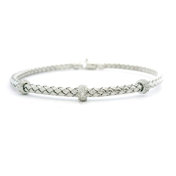 Diamond Braided Bangle Bracelet Hogan's Jewelers Gaylord, MI